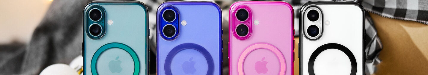Variety of opaque, colorful OtterBox iPhone cases