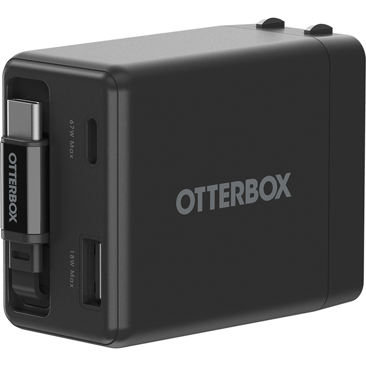 67W Wall Charger With Retractable Cable