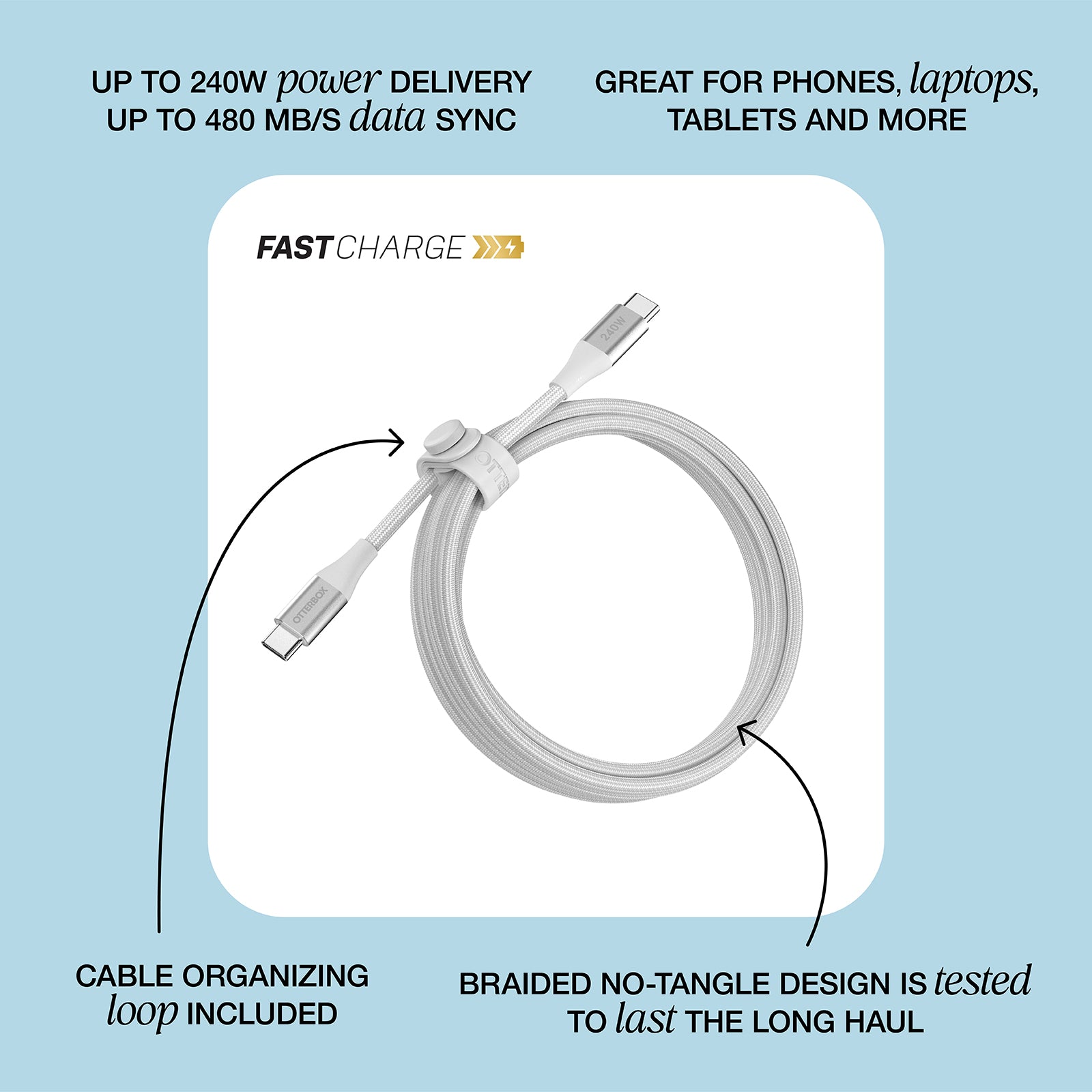 240W USB-C to USB-C Extended Power Cable