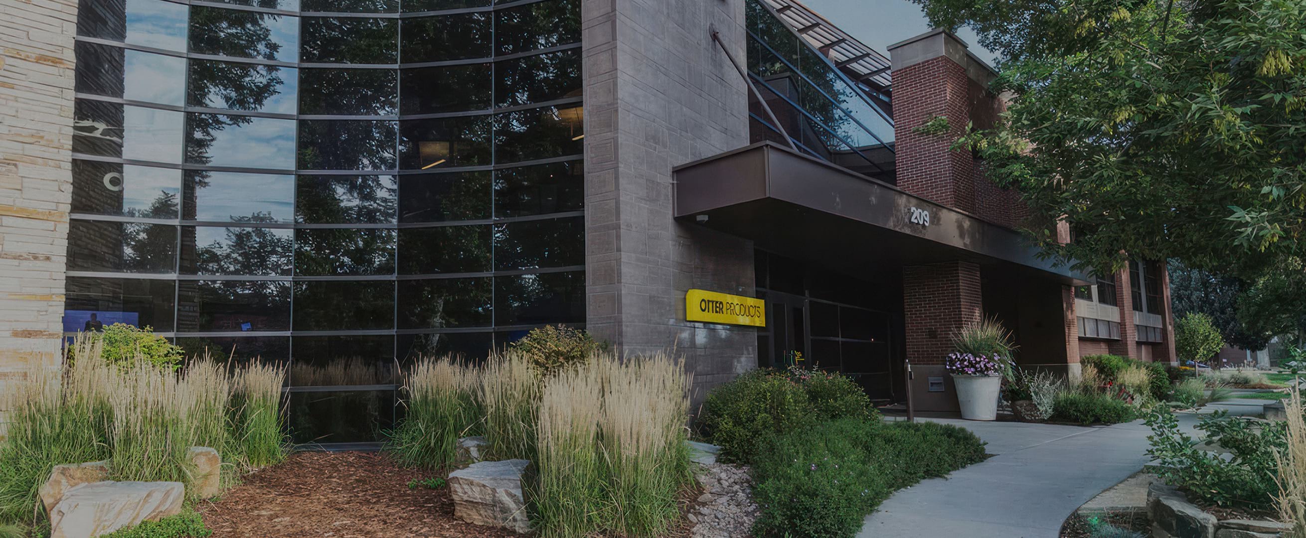 Exterior photo of Otter Products HQ building