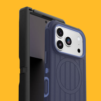 Galaxy and iPhone with defender series cases
