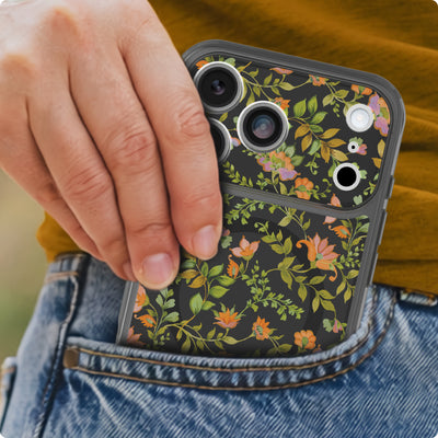 floral case in pocket representing sleek protection  