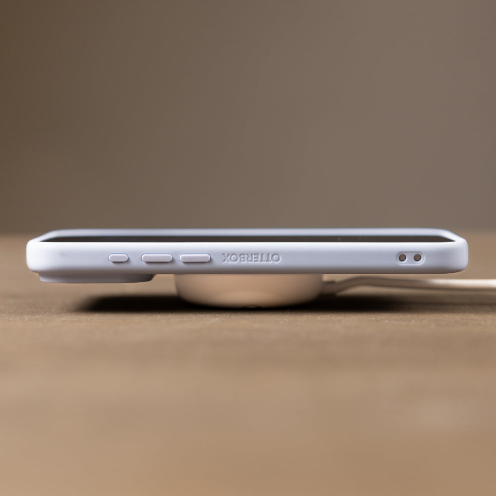 phone sitting on wireless charger
