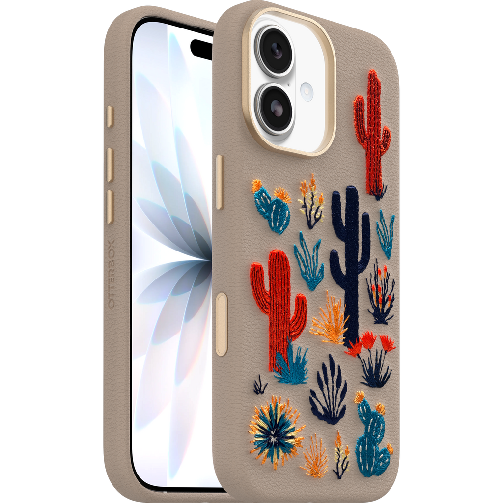 iPhone 17 Symmetry Series Cactus Leather Embroidery Case - Image 15244