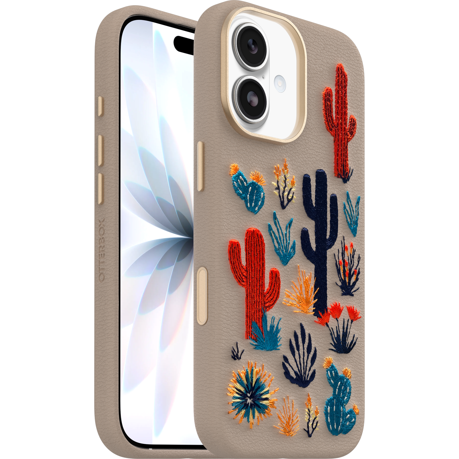 iPhone 17 Symmetry Series Cactus Leather Embroidery Case - Image 15244