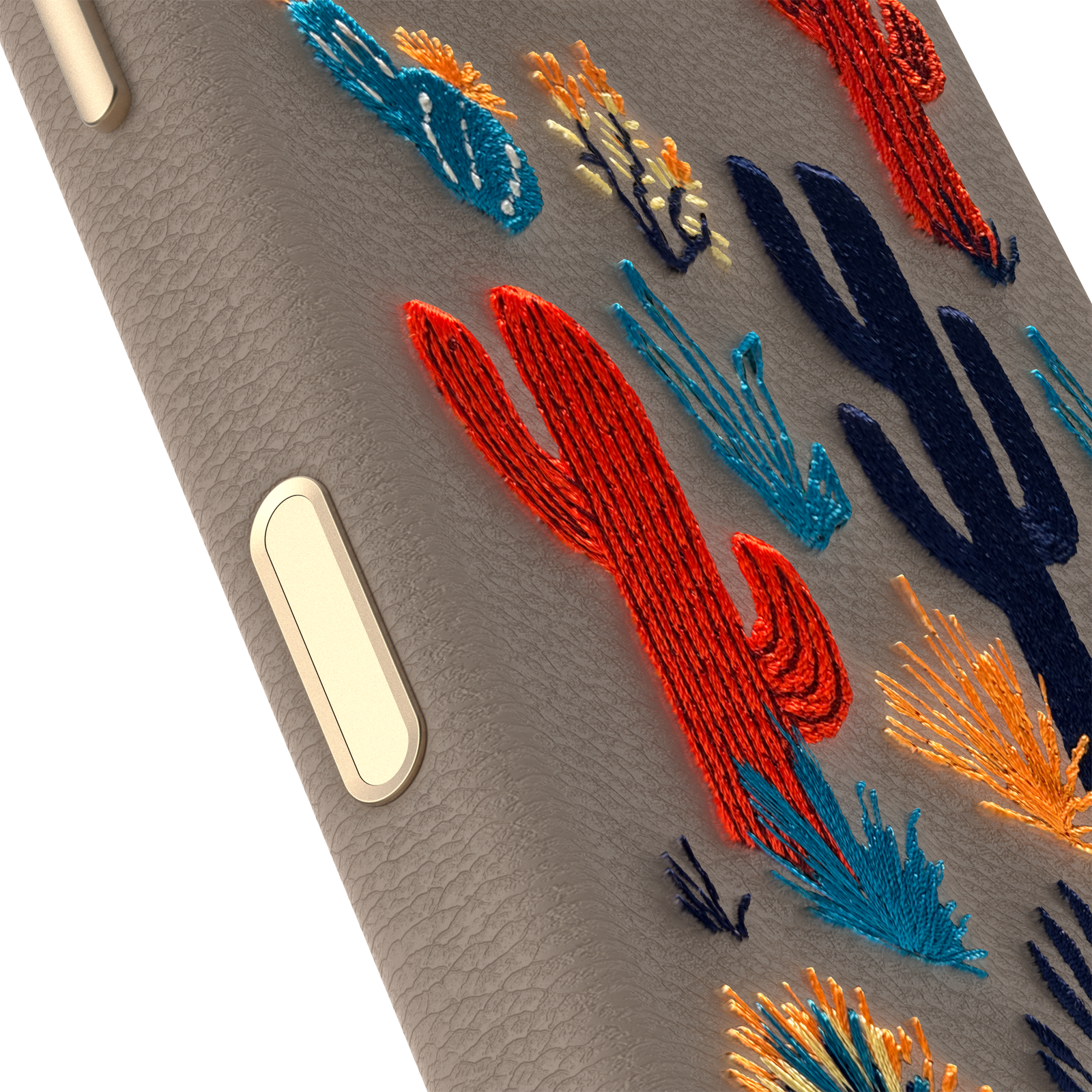 iPhone 17 Symmetry Series Cactus Leather Embroidery Case - Image 15246