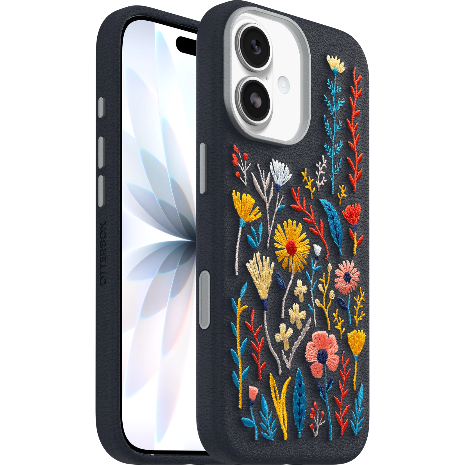 Embroidered iPhone 17 Case | Symmetry Series Cactus Leather – OtterBox
