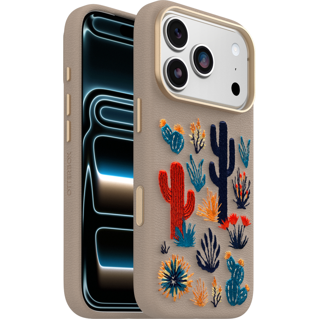 iPhone 17 Pro Symmetry Series Cactus Leather Embroidery Case - Image 15800