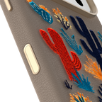 iPhone 17 Pro Symmetry Series Cactus Leather Embroidery Case - Image 15802