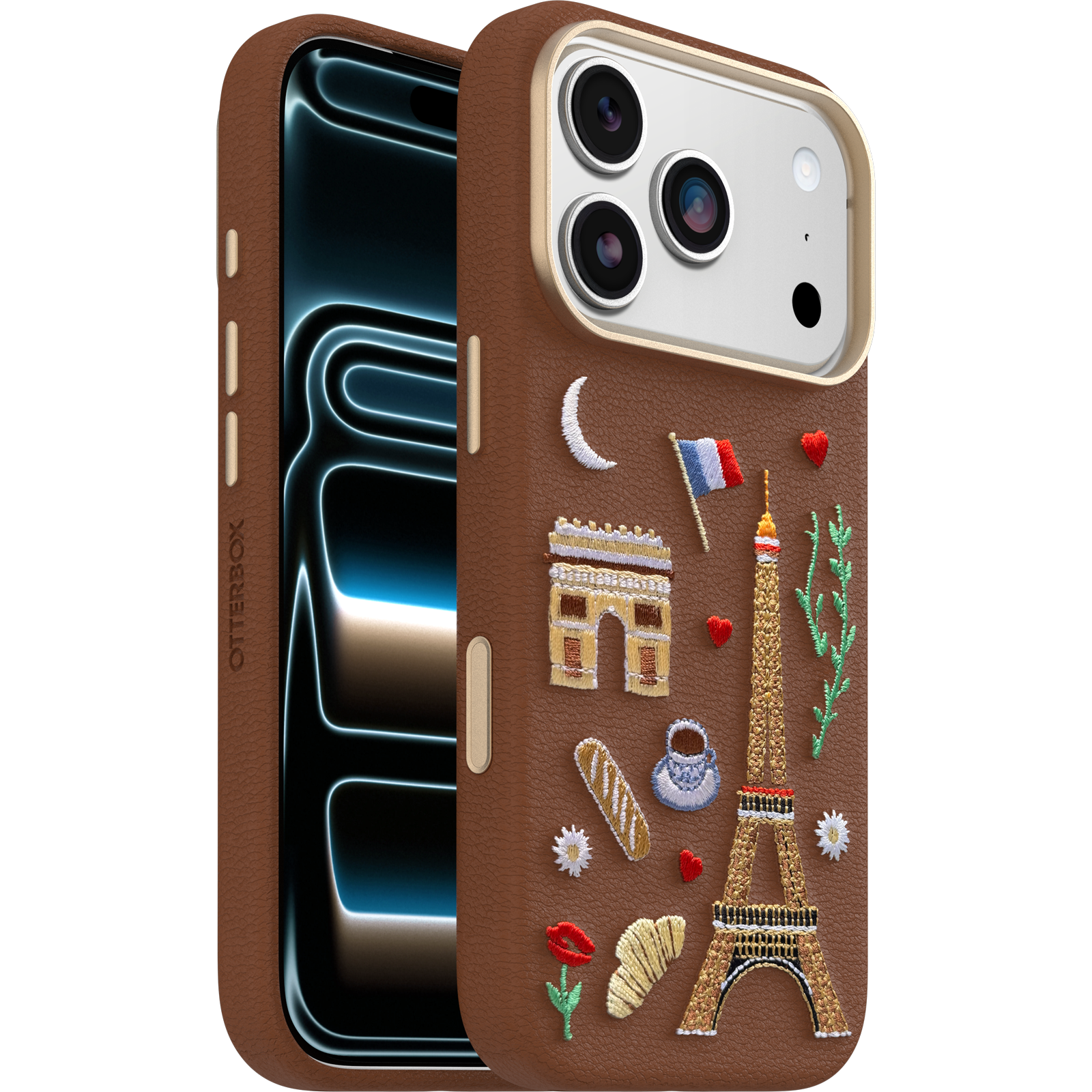 iPhone 17 Pro Symmetry Series Cactus Leather Embroidery Case - Image 15805