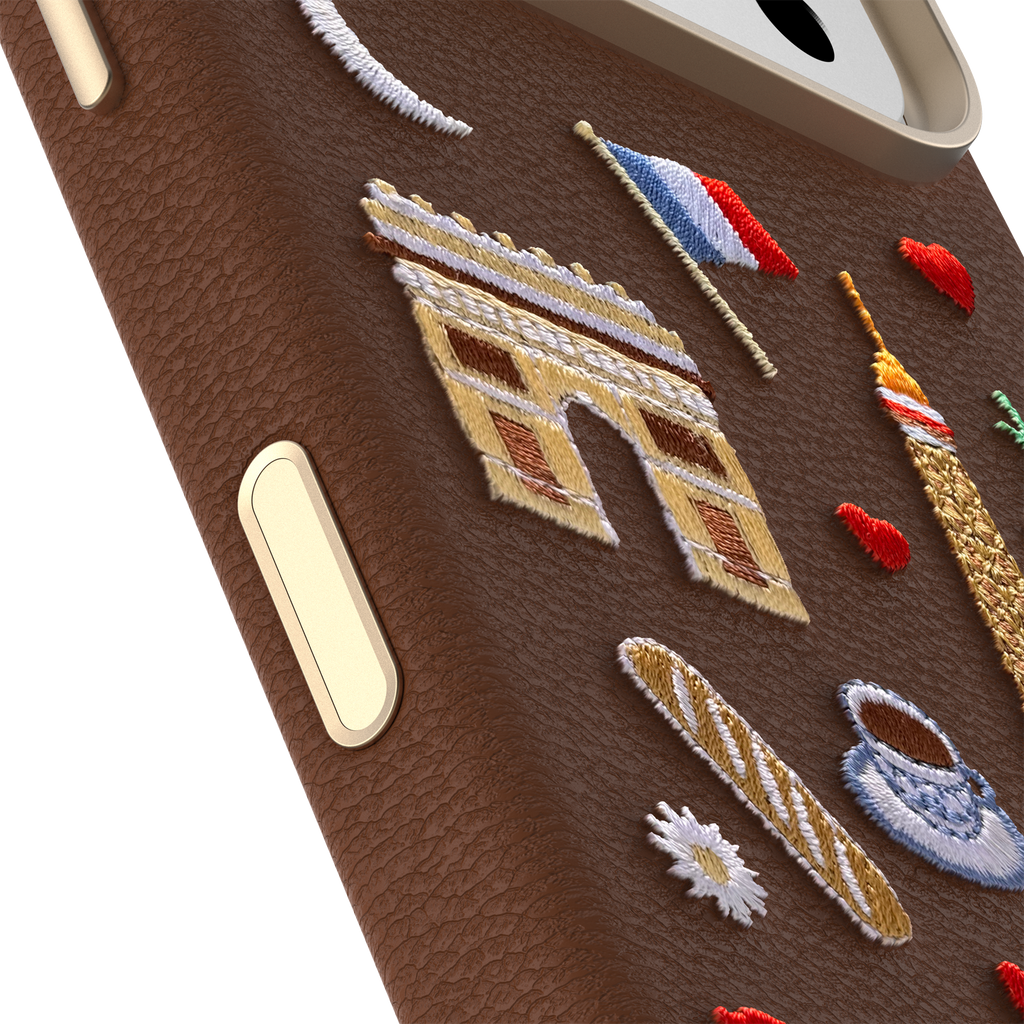 iPhone 17 Pro Symmetry Series Cactus Leather Embroidery Case - Image 15807