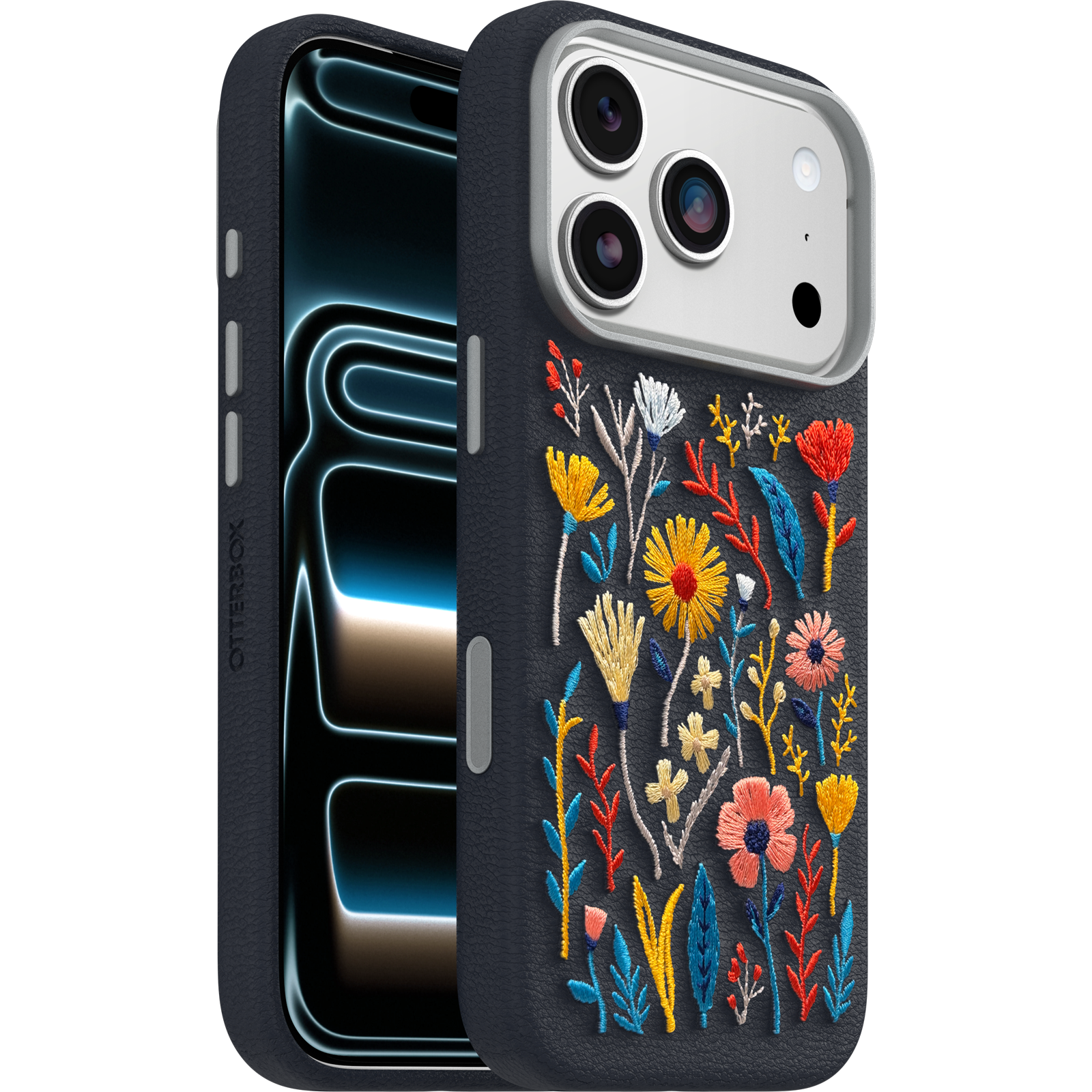 OtterBox iPhone 17 Pro Symmetry Series Cactus Leather Embroidery Case