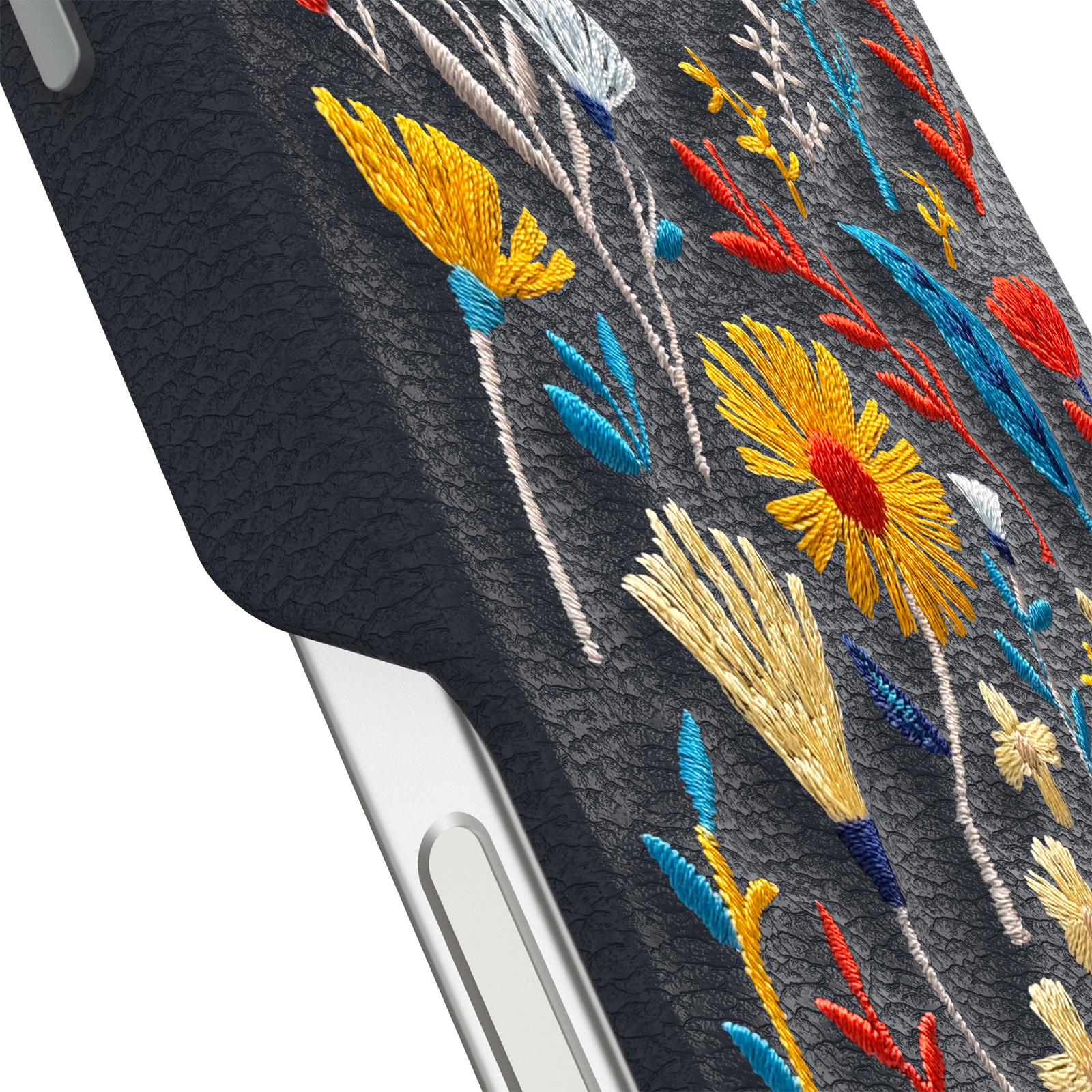 iPhone 16 Pro Max Symmetry Series Cactus Leather Embroidery Case - Image 30169