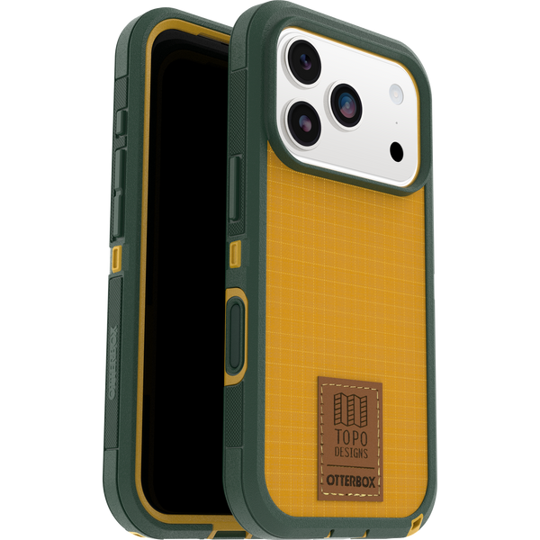 OtterBox iPhone17用ケース 迷彩柄 オレンジ・グリーン defender-pro-xt-topo-iphc25-