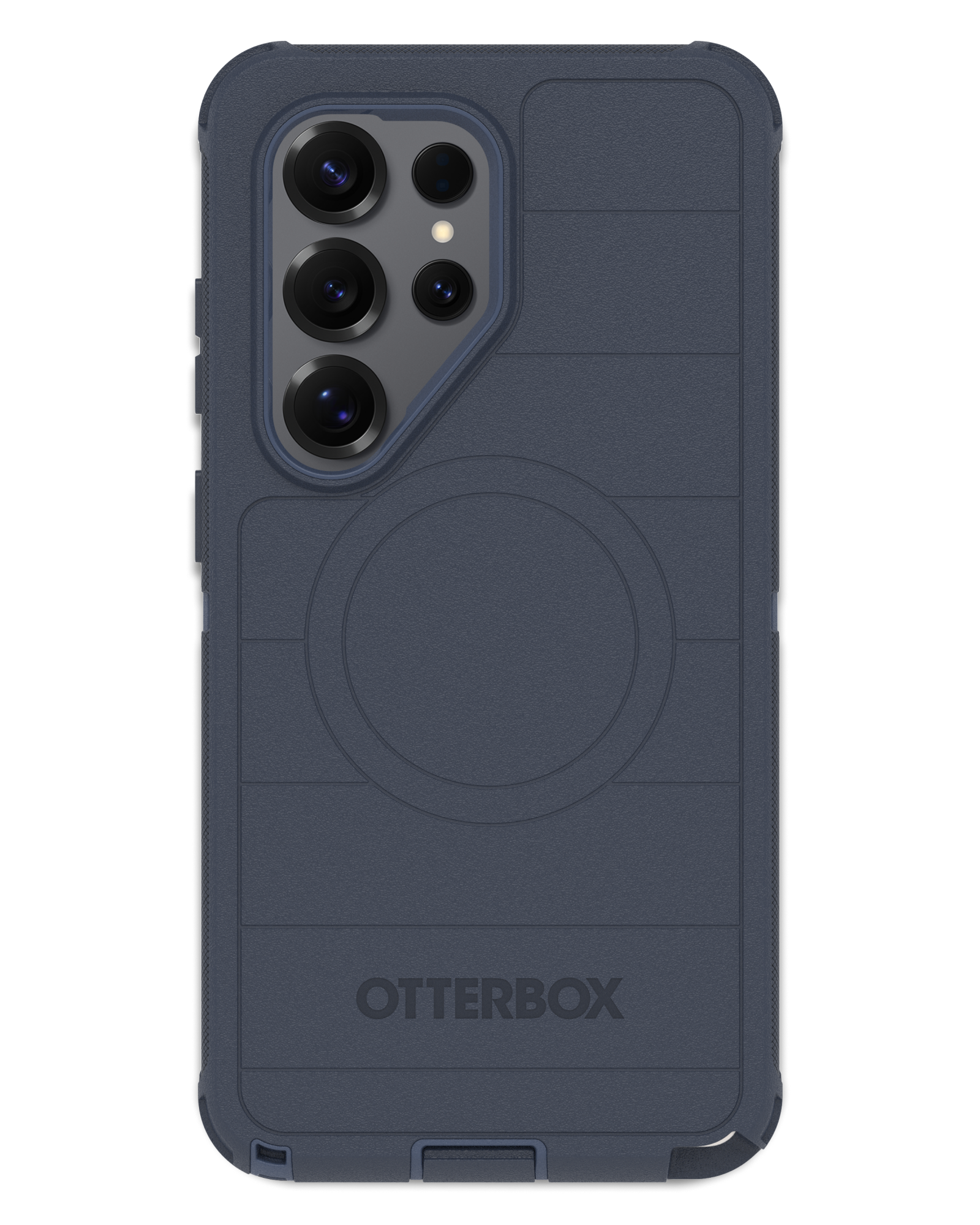 Blue OtterBox phone case on a white background