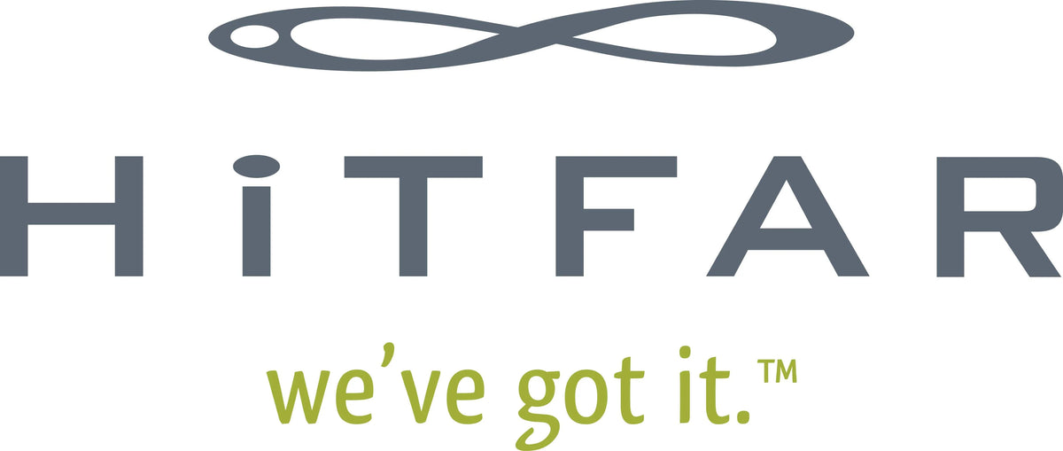 Logo of HIT FAR with text 'we've got it.' on a white background