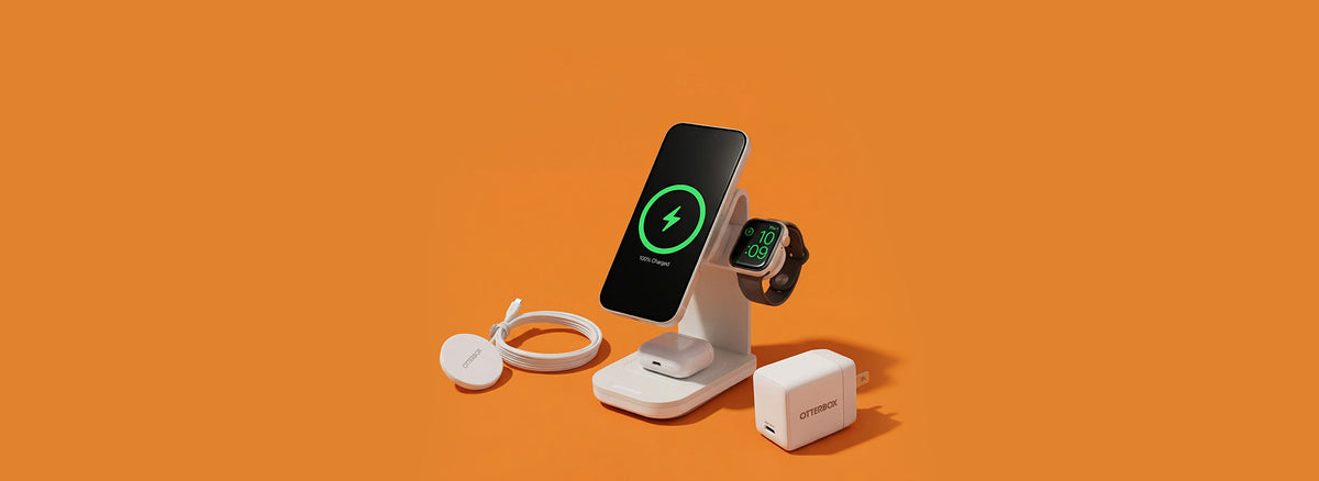 power products on an orange background