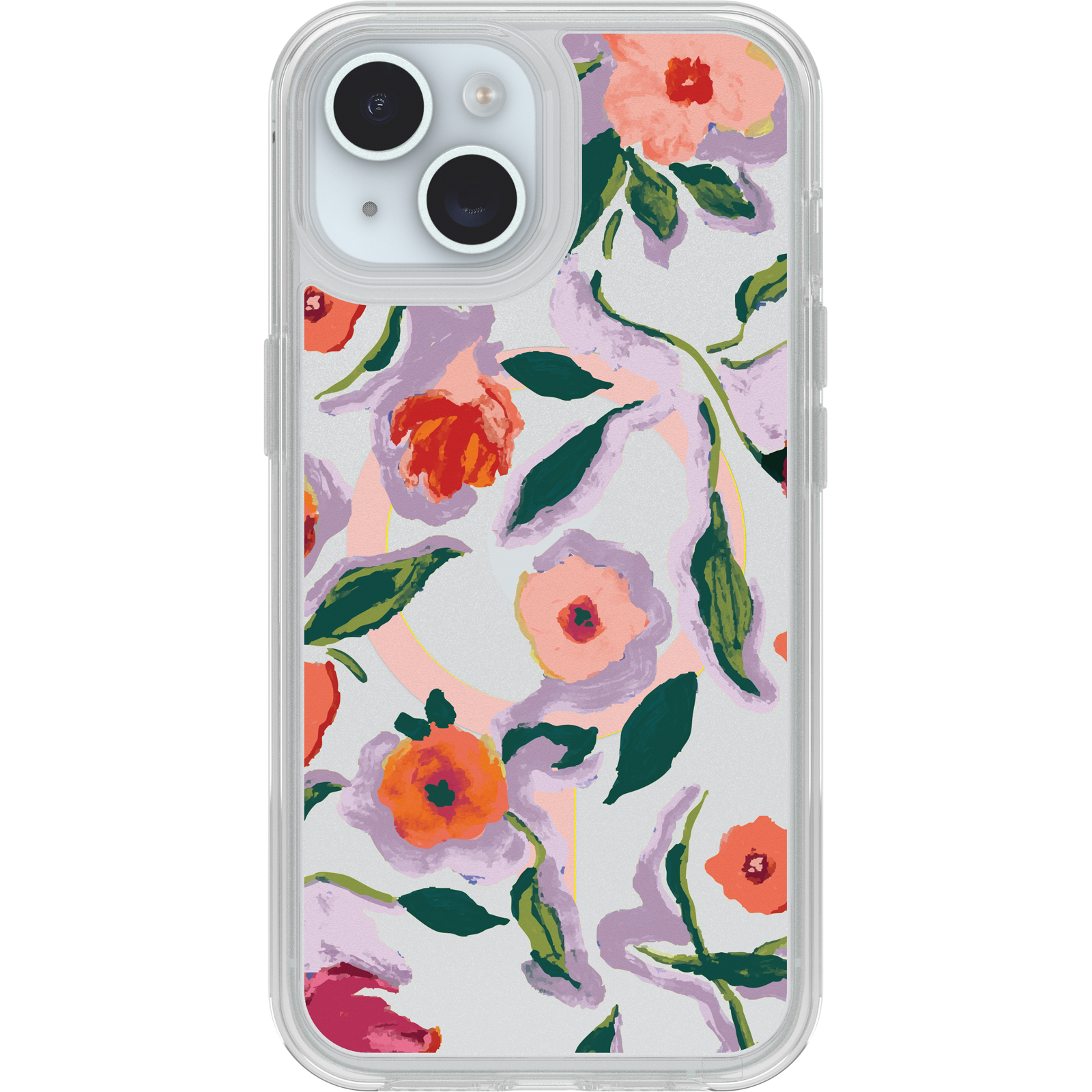 iPhone 16e, iPhone 15, iPhone 14 and iPhone 13 Symmetry Series Clear for MagSafe Confetti of Blossoms Case - Image 27790