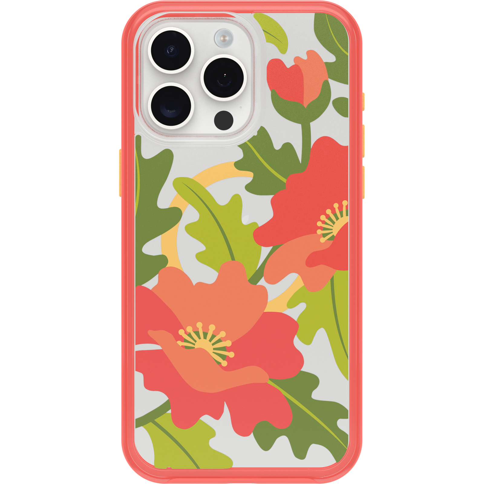 iPhone 15 Pro Max Symmetry Series Clear Case for MagSafe Fluttering Flora - Image 28303