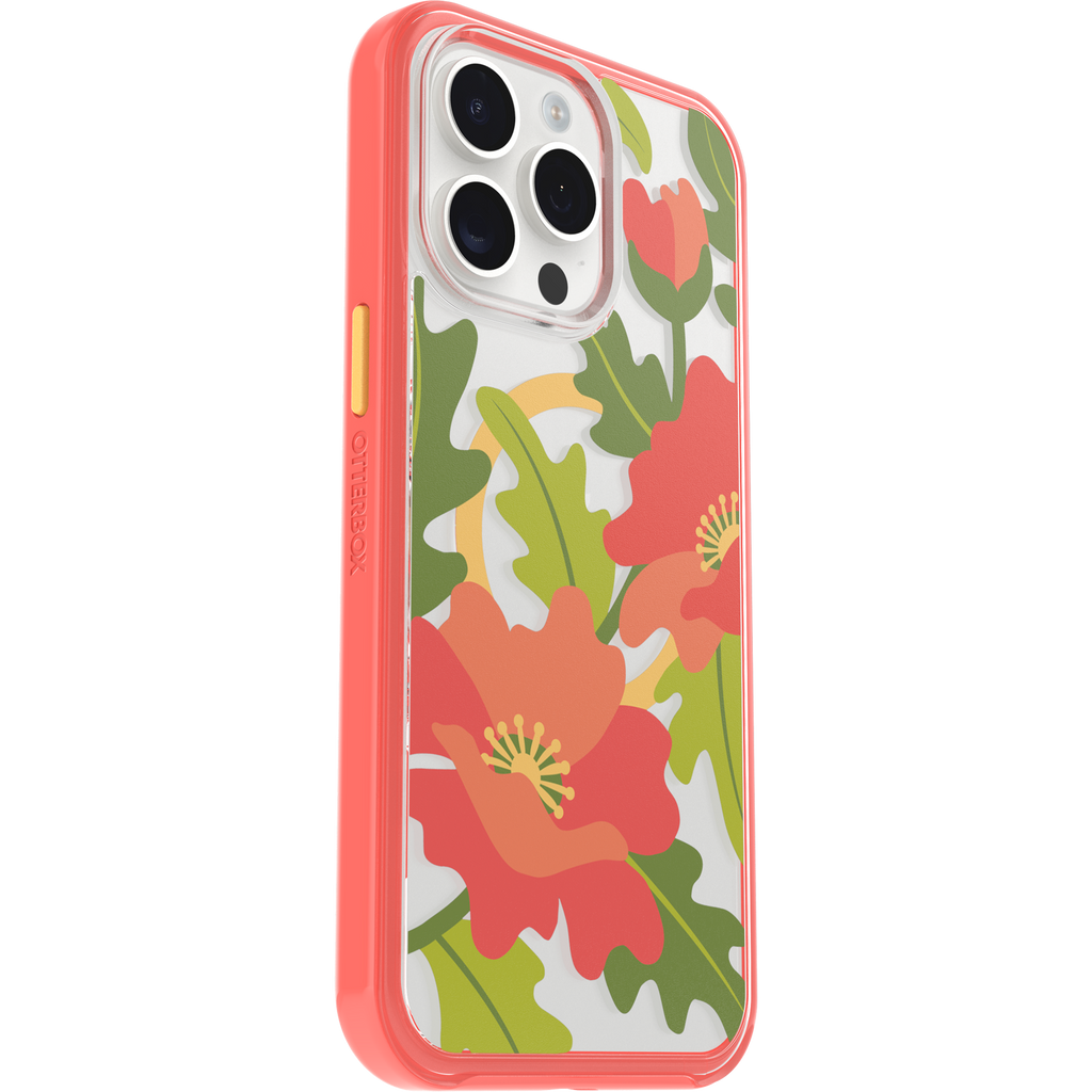 iPhone 15 Pro Max Symmetry Series Clear Case for MagSafe Fluttering Flora - Image 28304