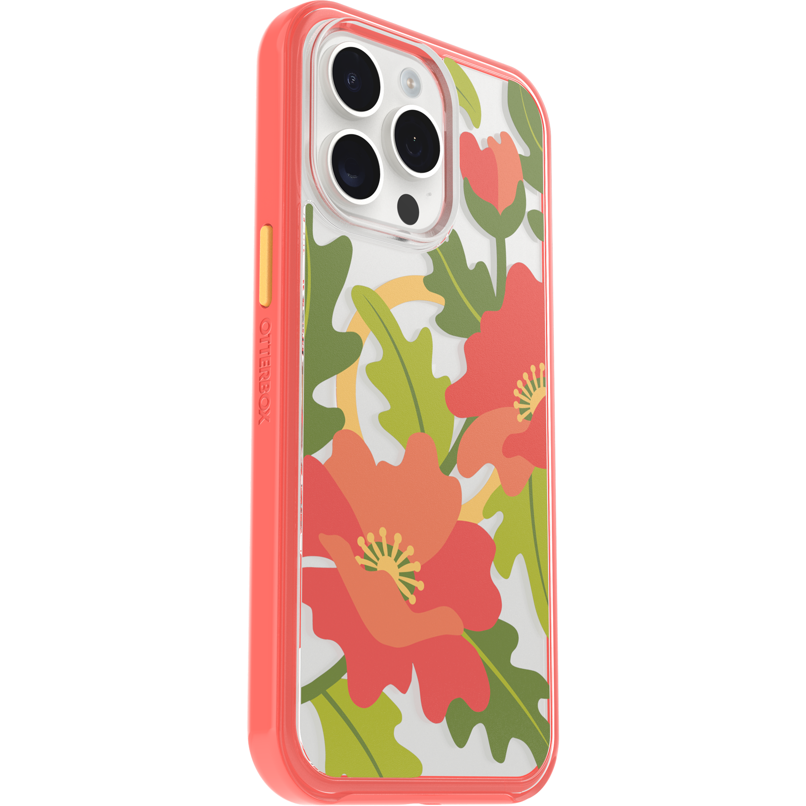 iPhone 15 Pro Max Symmetry Series Clear Case for MagSafe Fluttering Flora - Image 28304