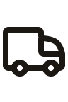 Icon of a black truck on a white background