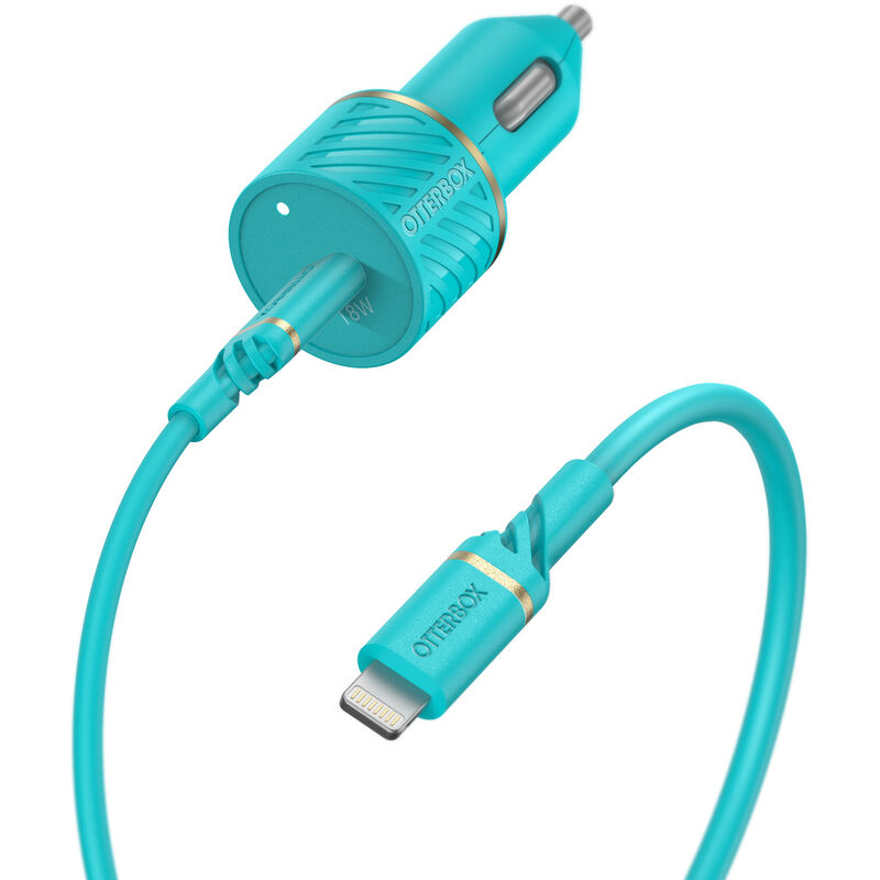 product image 1 - Lightning to USB-C Car Charging Kit, 18W 