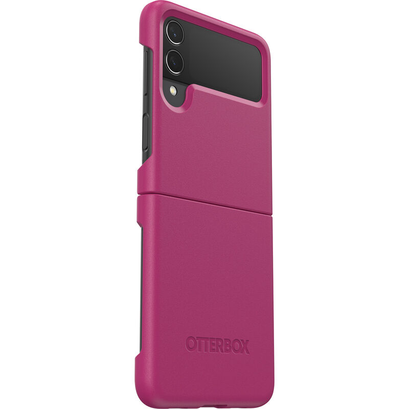 Allytech Gorgeous Samsung Z Flip 3 Case with Ring (Color: Pink)
