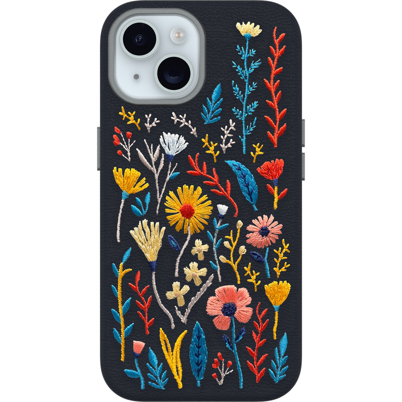 product image 2 - iPhone 15 Case Symmetry Series Cactus Leather Embroidery