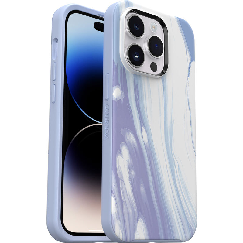 Blue trendy iPhone 14 Pro case