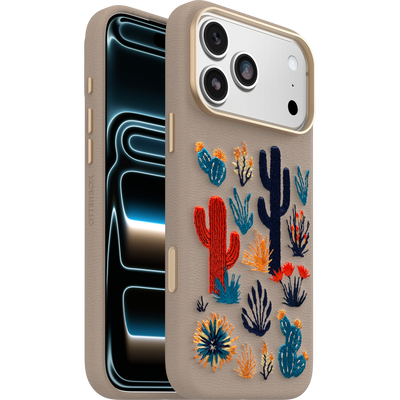 iPhone 17 Pro Max Symmetry Series Cactus Leather Embroidery Case