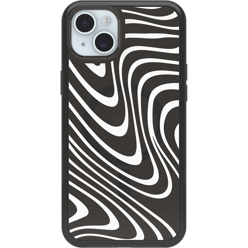 product image 2 - iPhone 15 Plus and iPhone 14 Plus Case Symmetry Series Clear for MagSafe Black + White Collection