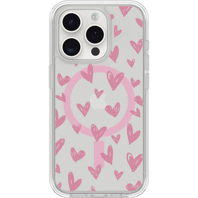 iPhone 15 Pro Symmetry Series Case for MagSafe Doodle Hearts