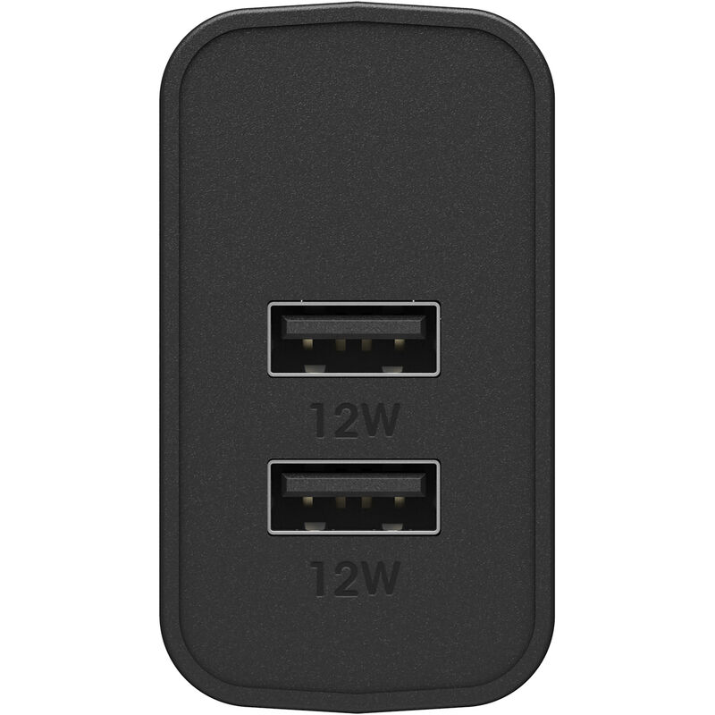 product image 2 - USB-A Dual Port Wall Charger, 24W Combined 