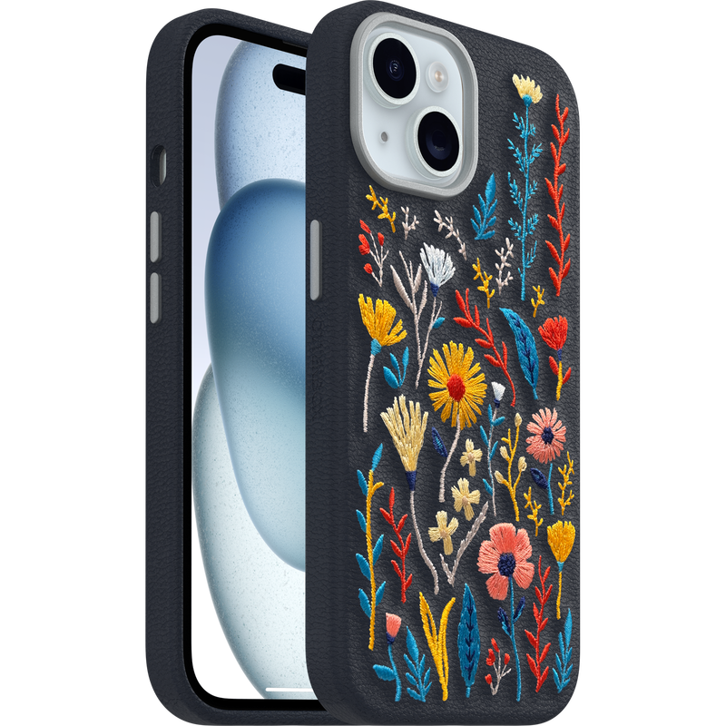 product image 1 - iPhone 15 Case Symmetry Series Cactus Leather Embroidery