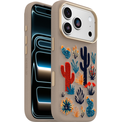 iPhone 17 Pro Symmetry Series Cactus Leather Embroidery Case