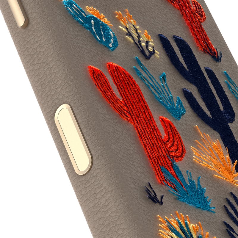 product image 3 - iPhone 17 Case Symmetry Series Cactus Leather Embroidery