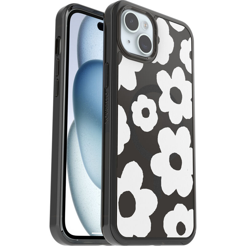 product image 1 - iPhone 15 Plus and iPhone 14 Plus Case Symmetry Series Clear for MagSafe Black + White Collection