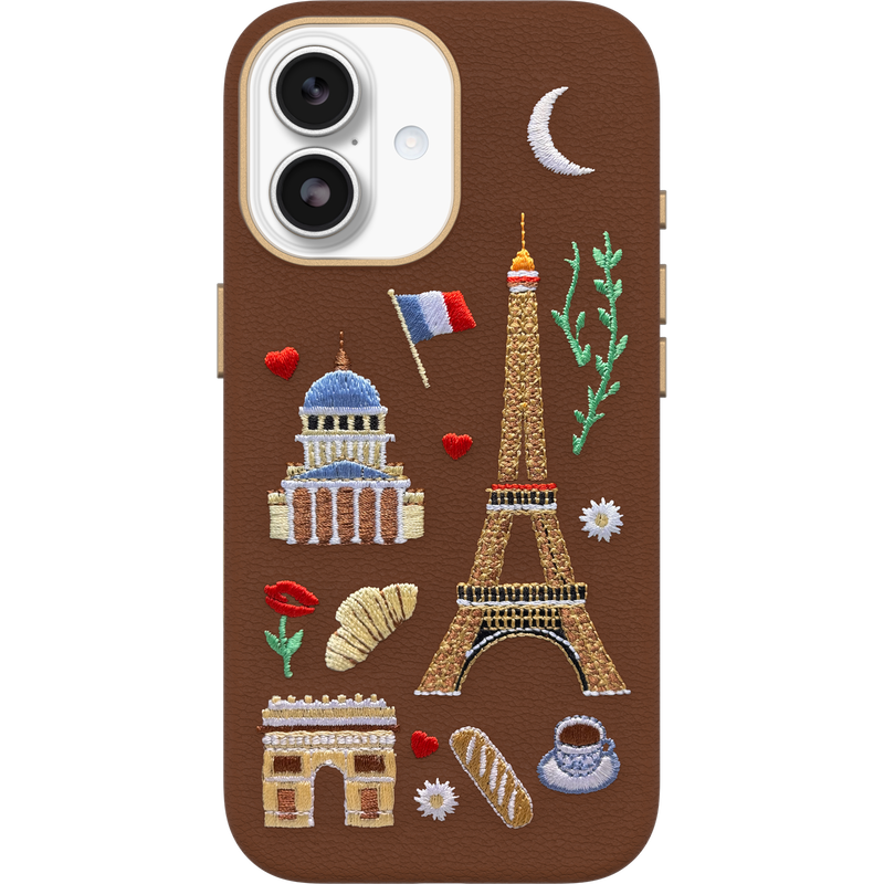 product image 2 - iPhone 17 Case Symmetry Series Cactus Leather Embroidery