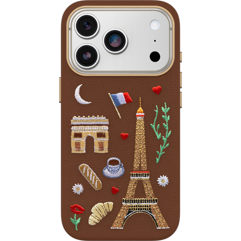 product image 2 - iPhone 17 Pro Case Symmetry Series Cactus Leather Embroidery