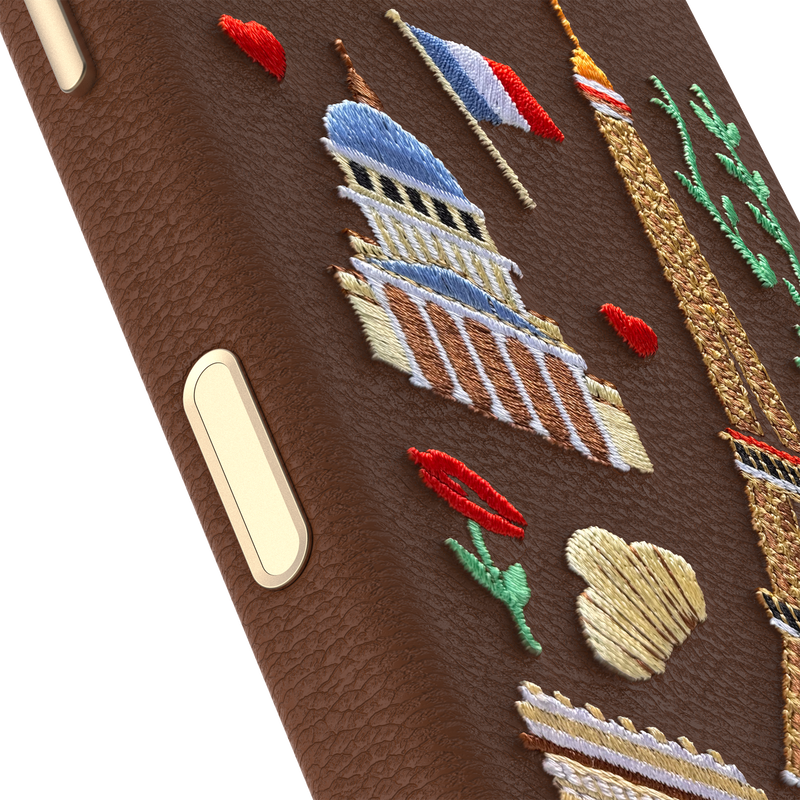 product image 3 - iPhone 17 Case Symmetry Series Cactus Leather Embroidery