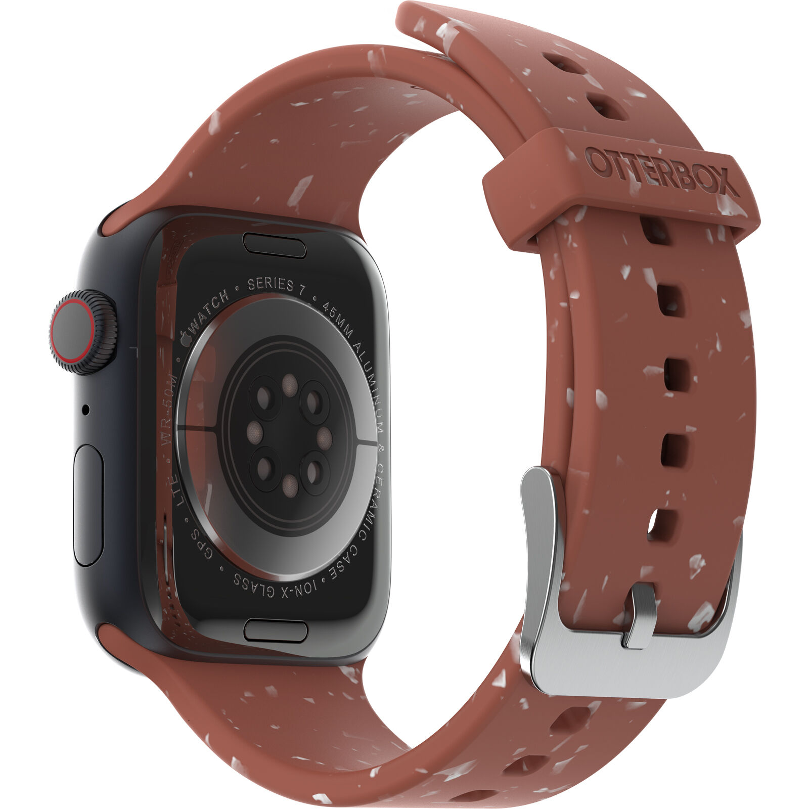 Red Apple Watch wristband that leaves less for the landfill