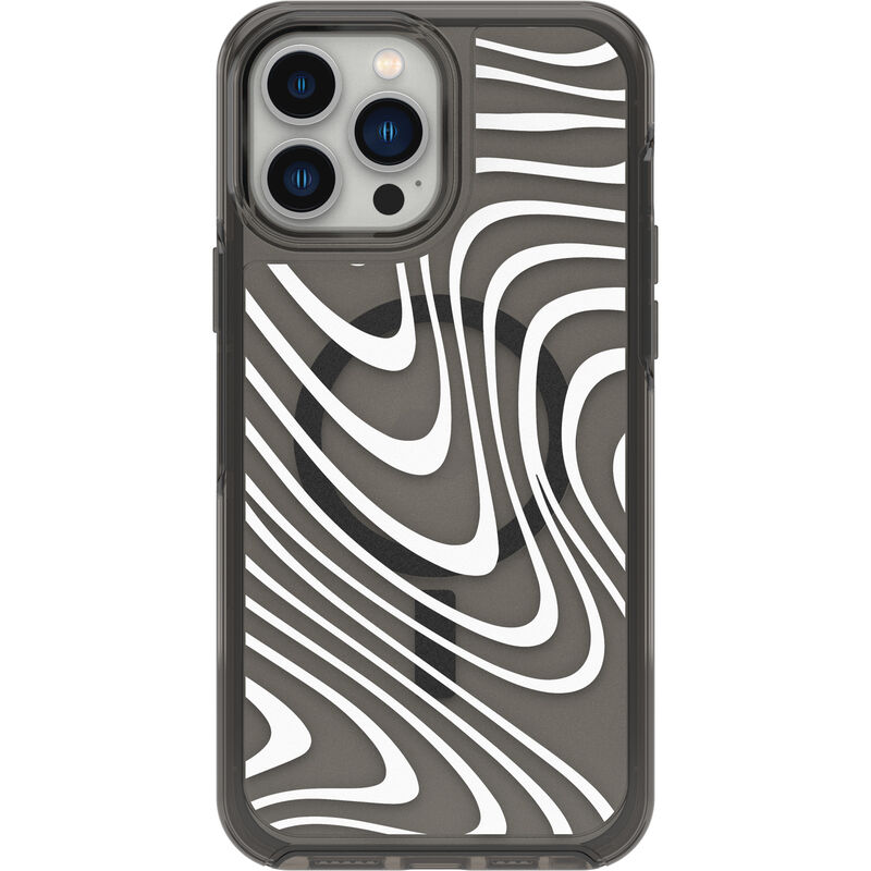 product image 2 - iPhone 13 Pro Max and iPhone 12 Pro Max Case Symmetry Series Clear for MagSafe Black + White Collection