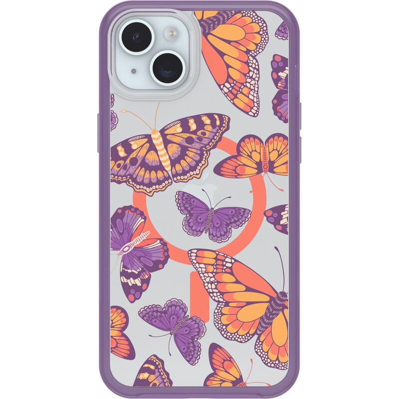 product image 2 - iPhone 15 Plus and iPhone 14 Plus Case Symmetry Series Clear for MagSafe Fluttering Flora