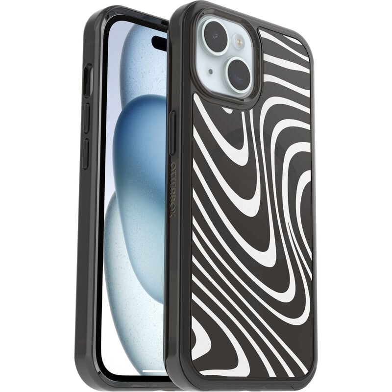 product image 1 - iPhone 15, iPhone 14 and iPhone 13 Case Symmetry Series Clear for MagSafe Black + White Collection