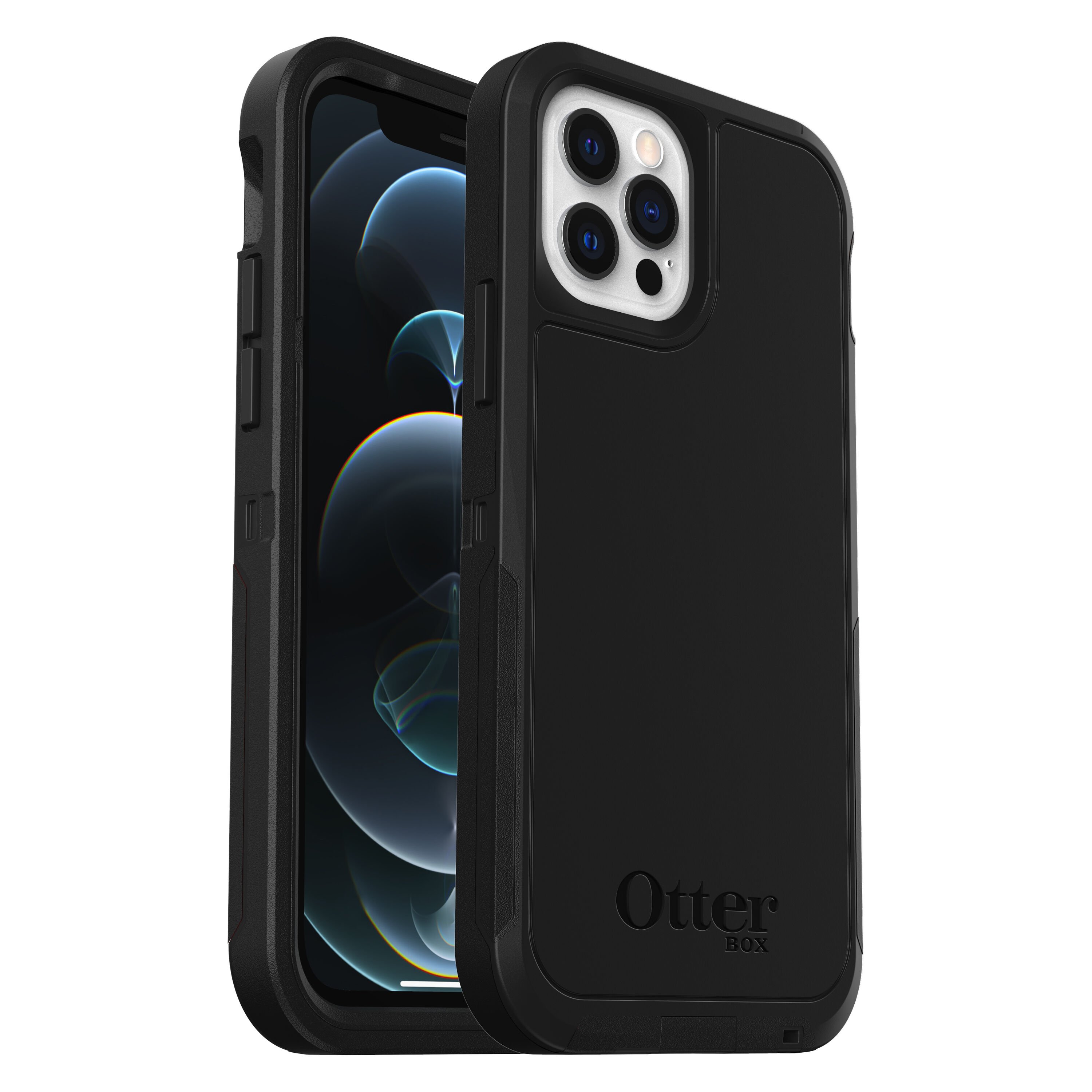 Black Rugged iPhone 12 Pro Case OtterBox Defender Pro XT AM