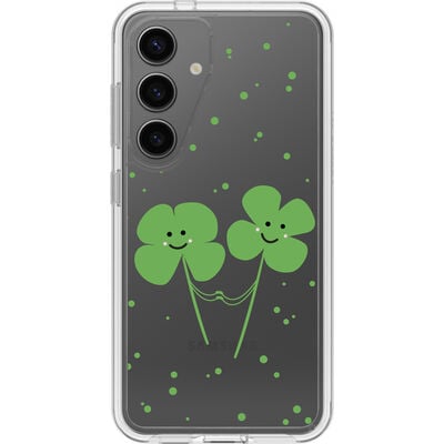 Galaxy S24 Symmetry Series Clear Clovers Case