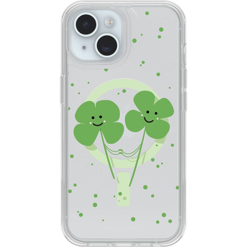 product image 1 - iPhone 15, iPhone 14 and iPhone 13 Case Symmetry Series Clear for MagSafe Clovers
