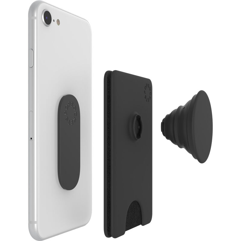 PopSockets Phone Wallet with Expanding Phone Grip, Phone Card Holder - Neo  Noir