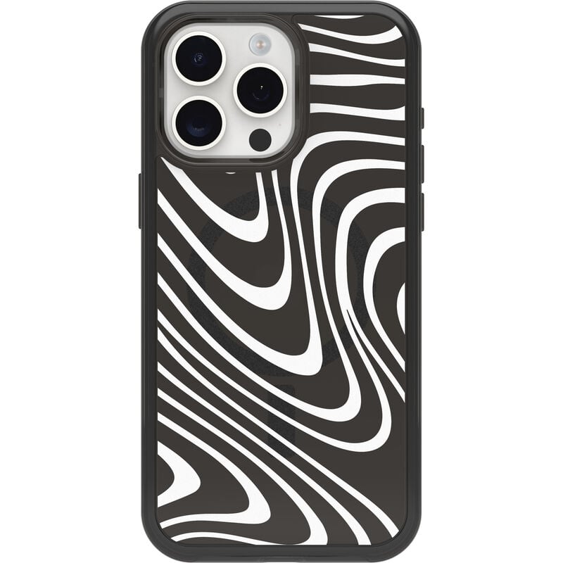 product image 2 - iPhone 15 Pro Max Case Symmetry Series Clear for MagSafe Black + White Collection